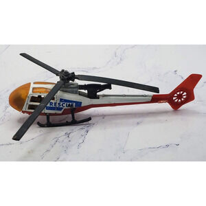 Vintage Majorette Gazelle White and Red Rescue Helicopter